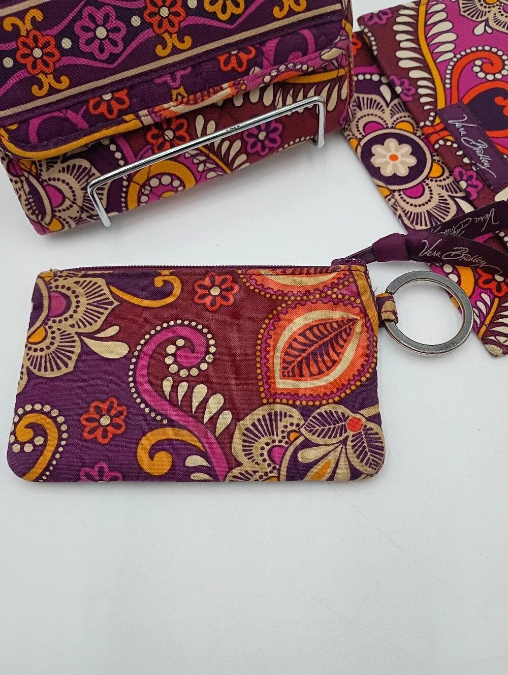Vera Bradley 3pc set. Wallet, coin purse, checkbook/receipt holder. - Picture 3 of 7